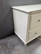 Two-Drawer White Dresser With Pullout