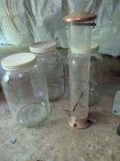 Gallon Glass Jars and a Woodlink Bird Feeder
