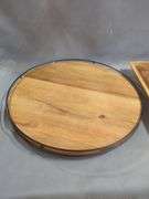 Criterion Microwave Oven, Lazy Susan, And Wooden Serving Trays