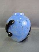 Czech Art Glass Vases and Lidded Bowls, Total Qty 5 Pieces
