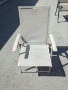 Outdoor Patio Set with 6 Chairs and Glass Top Table