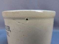Herbert C. Chandler Gilt Edge Creamery Stoneware Crock, Ogdensburg, NY
