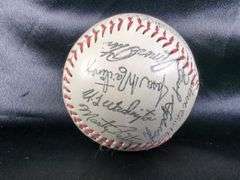 Stamped Multiple Signatures Baseball