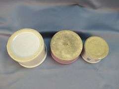 Three Lambrecht's Butter Crock Pots
