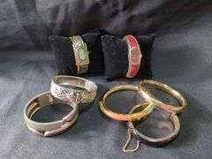 Cuff Bracelets, Qty 5 And Costume WatchesQty 2