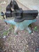 Industrial Forged Steel Anvil with Bench Vise
