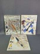 Fountain Pen Collection, Tejada Leather Pen Binder, Pen World Magazines, Qty 3, T-100 Drafting Film Ink, Pen Nibs, And More