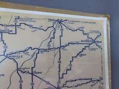 Framed Oklahoma Indian Territories and Missouri Road Map Poster