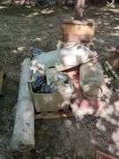 Metal Toolboxes, Halogen Headlights, Chevy Hubcap, and Tanks, Contents Of Pallet, THURSDAY Pick Up