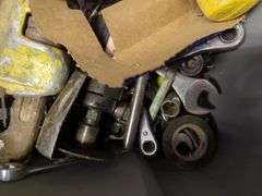 DeWalt Cordless Drill, Adjustable Wrench, Assorted Sockets, Pliers, an Air Hose, Hammer, And More
