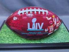 Kansas City Chiefs Super Bowl LIV Champions Display Football