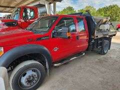 2015 Ford F 550 Heavy Duty 4x4 Truck With Snow Plow and Monroe Spreader, Odometer Reads 75,797 Miles, VIN# 1FD0X5HT7FEB32574, Engine Oil Leak, Kansas Title, See Details For Video, See Details For Video