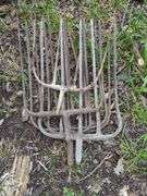 Metal Manure/Hay Forks Heads, Qty 5