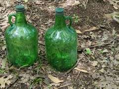 Glass Jugs, Qty 2