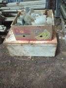 Surplus Building Materials, Insulation Boards, Vintage Jars, and Metal Storage Box