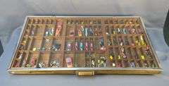 Collection of Miniature Vehicles in Printers Drawer Display Case