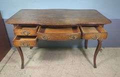 Ornate Wood Desk with Drawers