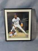 Framed Willie Wilson And Frank White Autographed Photos - Kansas City Royals