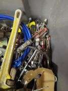 DeWalt Cordless Drill, Adjustable Wrench, Assorted Sockets, Pliers, an Air Hose, Hammer, And More