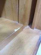 Pine Wooden Display Cabinet With Glass Doors And Shelves