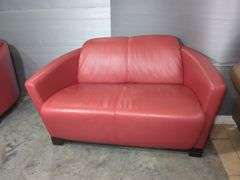 Caliá Italia Red Leather Armchair