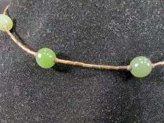 Ladies Carved Bone Necklace, And Glass Beaded Choker