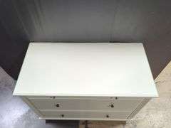 Two-Drawer White Dresser With Pullout