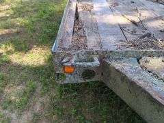 Tri-Axle Flatbed Trailer with Loading Ramps, No Title, THURSDAY Pick Up