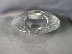 Orrefors Crystal Glass Candle Holders, Qty 2