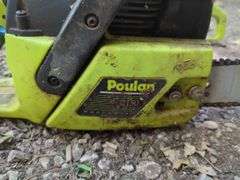 Two Poulan Chainsaws, Woodsman & Super Clean