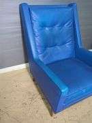 Mid-Century Modern Style Blue Lounge Chair