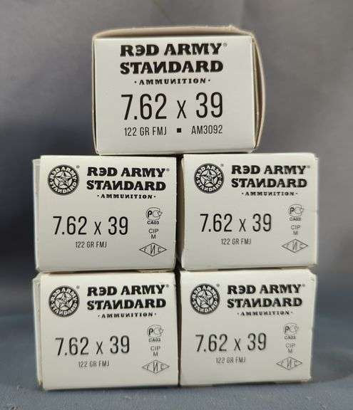 Red Army Standard 7.62x39mm Ammo, Approx 100 Rounds, Local Pickup Only image
