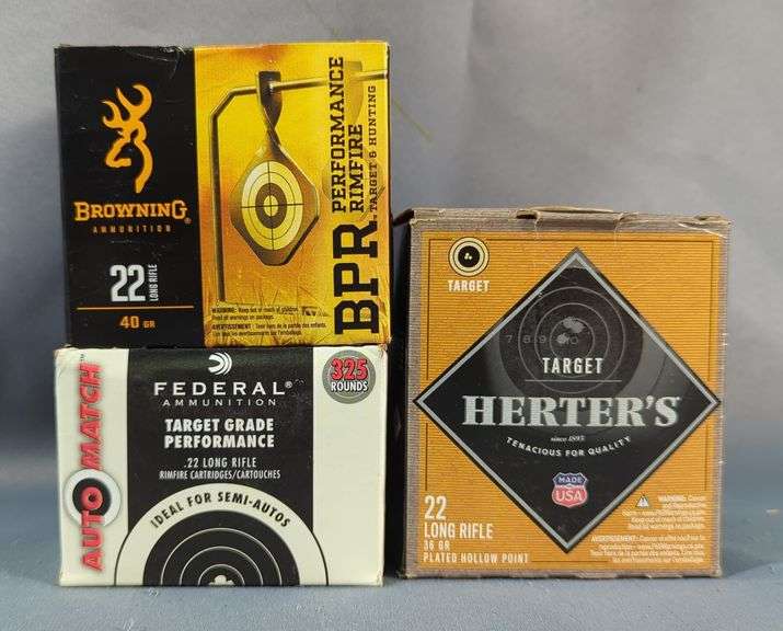Browning, Herter's, And Federal .22lr Ammo, Approx 1225 Rounds, Local Pickup Only image