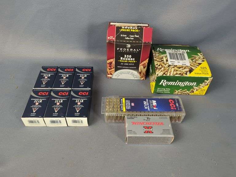 .22LR Ammo, Includes Remington, CCI, Federal, And Winchester, Approx 1400 Rounds, Local Pickup Only image