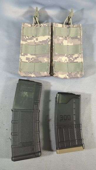 300 Blackout Magazines Qty 2 And Digital Camo Tactical Pouch image