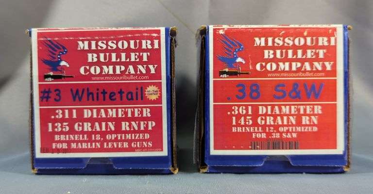 Missouri Bullet Company .38 S&W and #3 Whitetail Bullets,  Partial Boxes image
