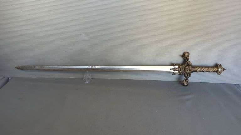 Stainless Steel Sword With Gargoyle Hilt, 29.5" Blade image