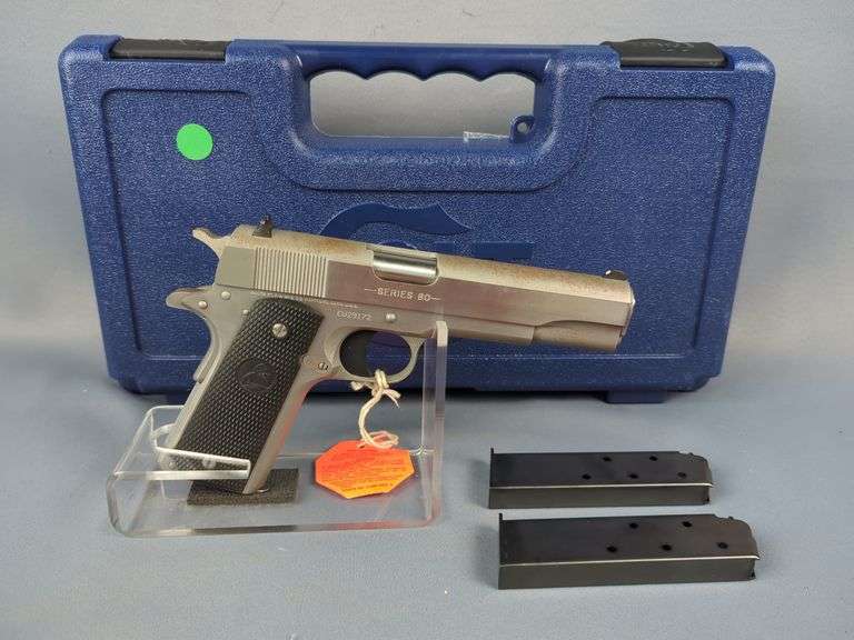 Colt Government Model Series 80 .45 Auto Pistol SN# CV29172, Never Fired, 3 Total Mags, Paperwork, In Original Hard Case image