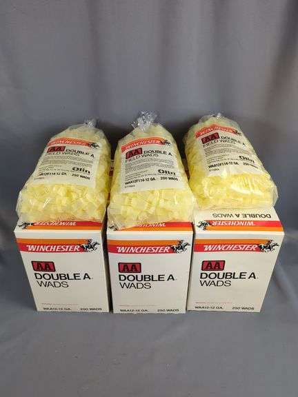 Winchester AA Double A Wads WAA12-12 ga, 9 Boxes, And Winchester AA Double A Field Wads WAA12F114-12 ga, 3 Bags image