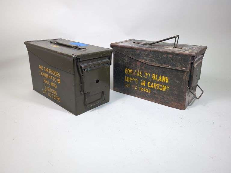 Metal Ammo Cans, Qty 2, 7" X 11" X 5.5" image