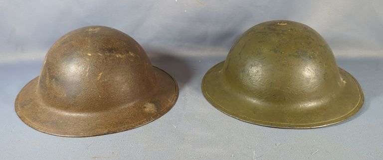WWI M1917/Brodie Helmets, Qty 2 image