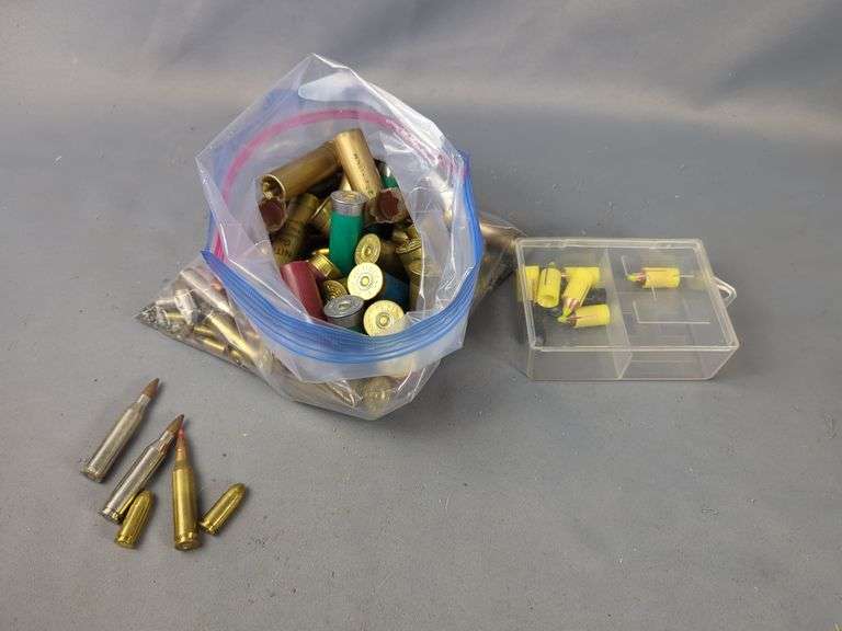 Mixed Ammo, Includes 12ga, 243 Win, 9mm Luger, .22LR, 30-30, And Loose Primers And Shot, Local Pickup Only image