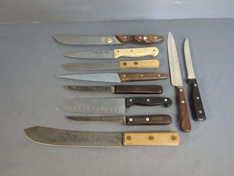 Fixed Blade Knives, Various Types And Sizes, Qty 10 image
