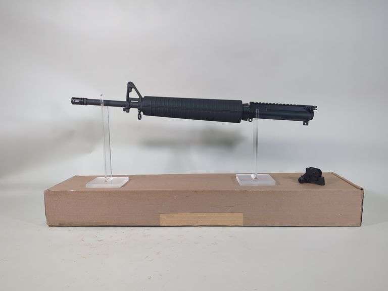20" Pre-Band Flat Top Government Profile 5.56 Nato Complete Upper Assembly, And Ozark Armament AR-15 Rear Iron Sight image
