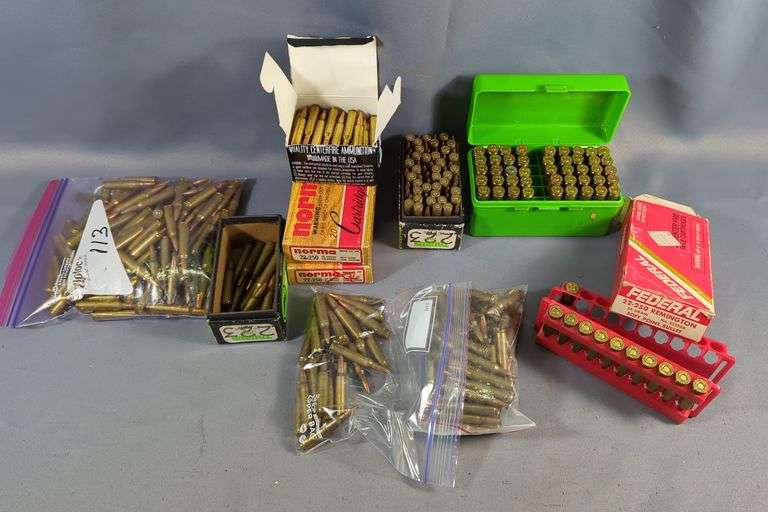 .223 Remington And .22-250 Ammo Assortment, Brands Include Norma, Taurus, Federal, And More, Approx 308 Rds Of .223 And Approx 91 Rds Of .22-250, Local Pickup Only image