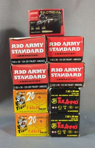 Norma, Red Army Standard, TulAmmo, And Amursk 7.62x39mm Ammo, Approx 180 Rounds, Local Pickup Only image
