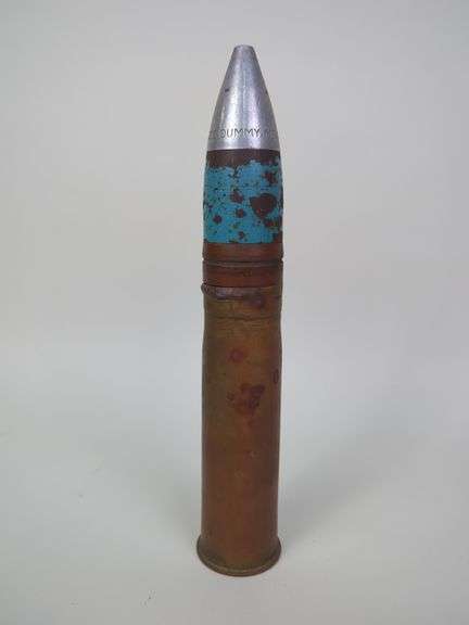 1941 37MM MKIII Deactivated Artillery Shell, 9.5" H x 1.5" Base Diameter image
