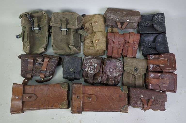 US And Foreign Ammo Pouches, Qty 15, See Description For Details image