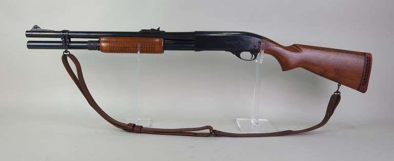 Remington Wingmaster Model 870 12 ga Pump Action Shotgun SN# 1223772V, Leather Sling, For 2 3/4" Or Shorter Shells, 20" Bbl image