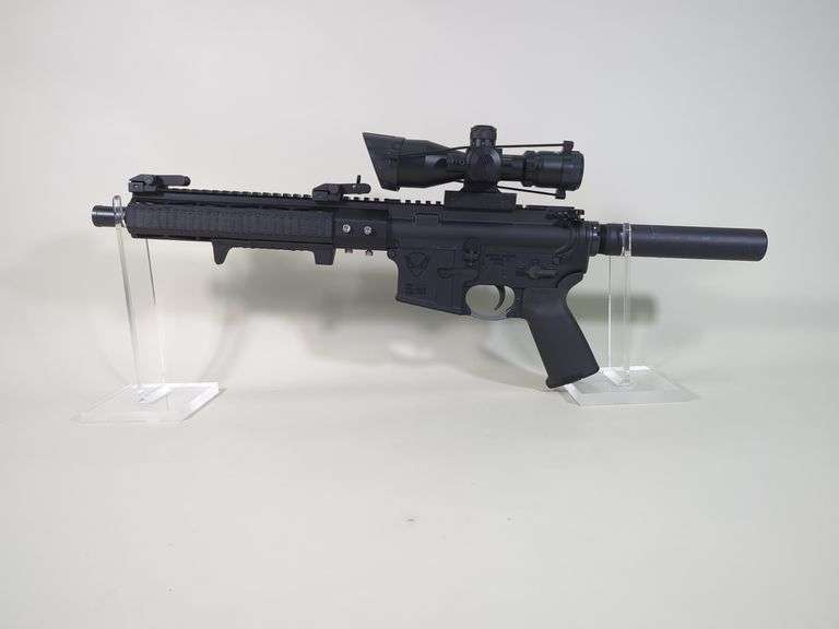 Spike's Tactical ST15 5.56 Nato Pistol SN# 126950, Piney 2.5-10x40 Scope, Red/Green Laser, Flip Up Sights, No Mag image